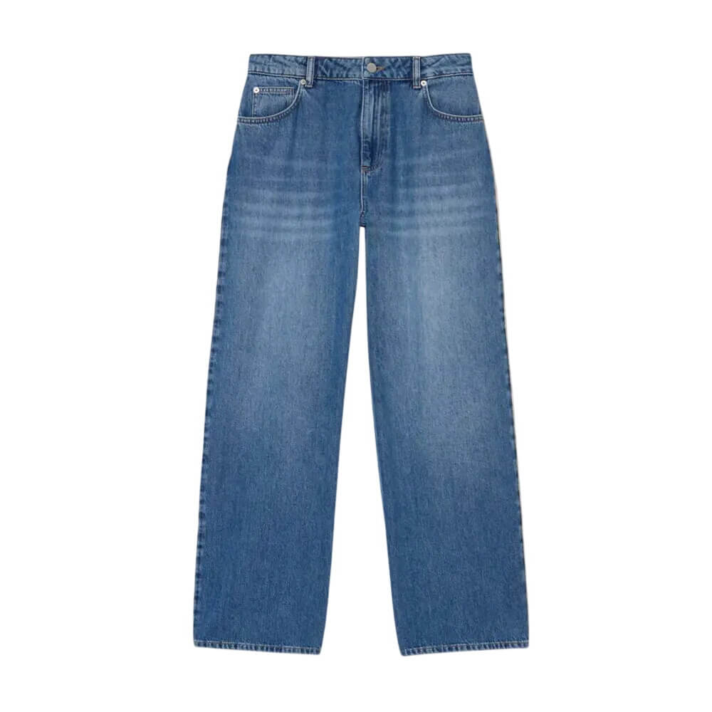 Mint Velvet Mid Indigo Crochet Trim Straight Jeans